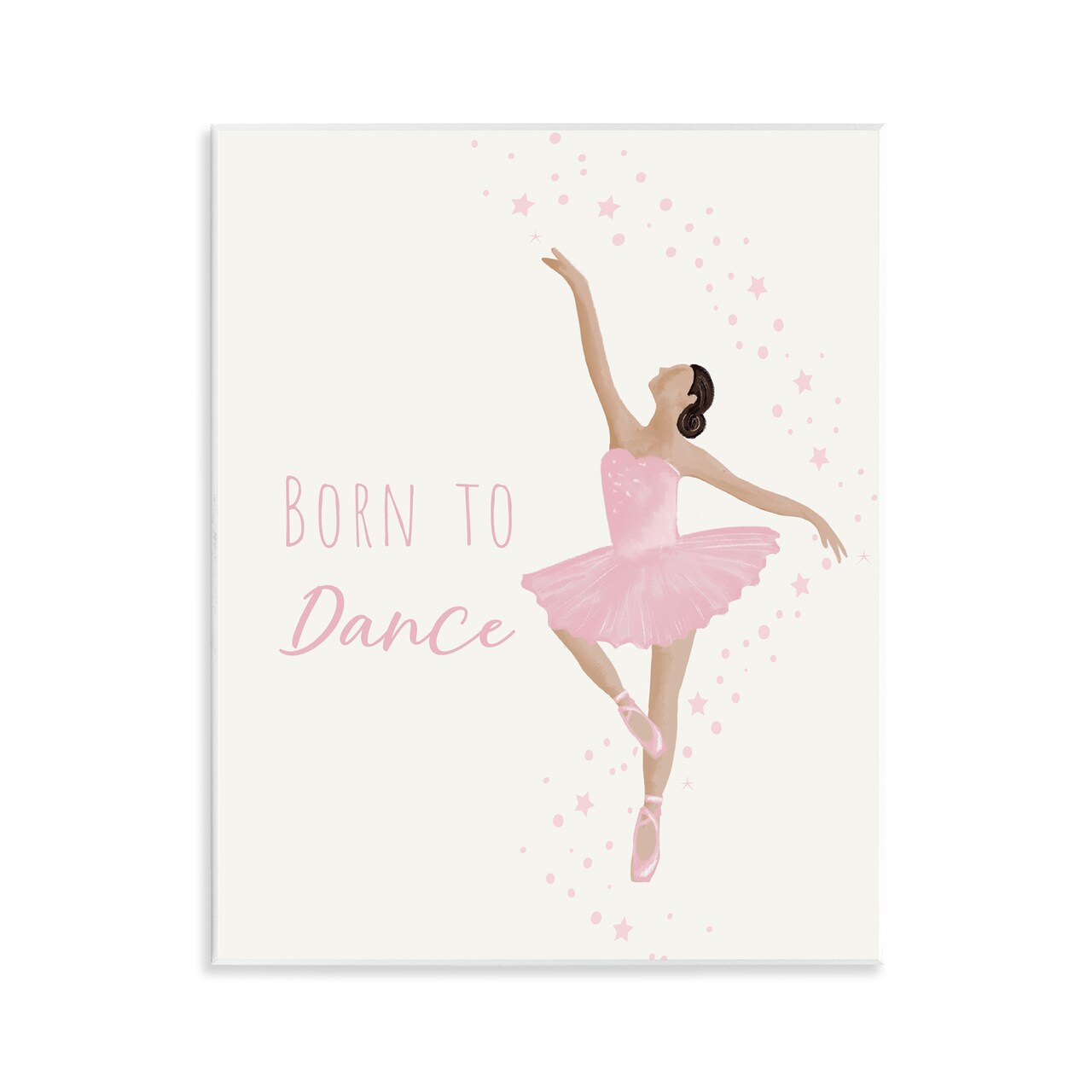 Stupell Industries Born To Dance Ballerina Wall Plaque Design by Chen Alyesh